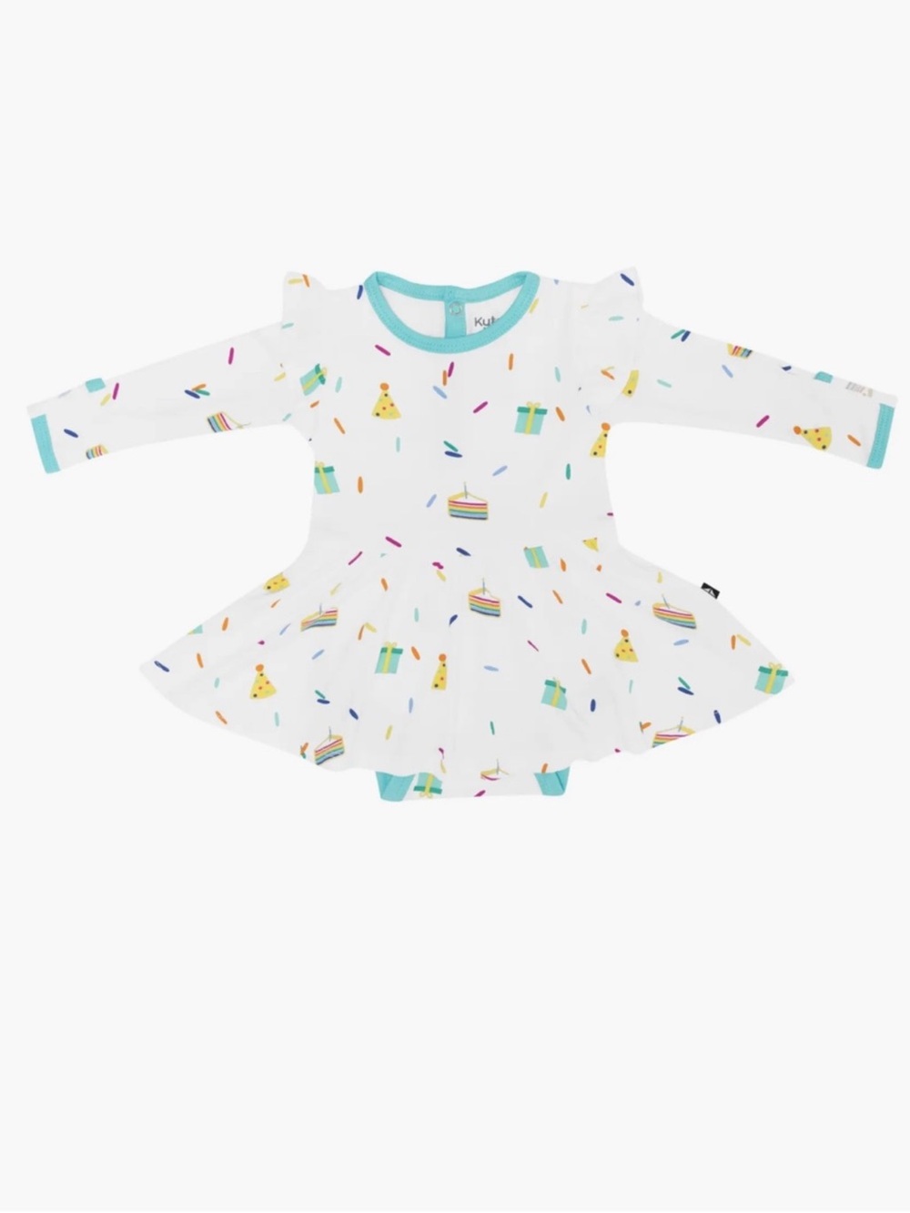 Brand New Kyte Baby 6-12m Cloud Party Long Sleeve Twirl Dress